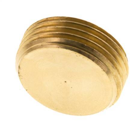1'' Brass Closing plug with Inner Hex without collar 16 Bar
