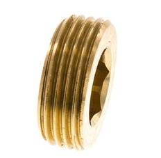 1'' Brass Closing plug with Inner Hex without collar 16 Bar