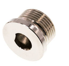 G 3/4'' Nickel plated Brass Closing plug with Inner Hex 16 Bar