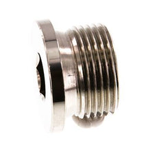 G 3/4'' Nickel plated Brass Closing plug with Inner Hex 16 Bar