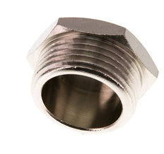 G 1'' Nickel plated Brass Closing plug with Outer Hex 16 Bar