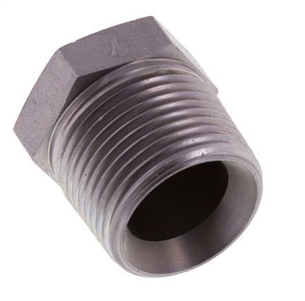 3/4'' NPT Male Zinc plated Steel Closing plug with Outer Hex 170 Bar