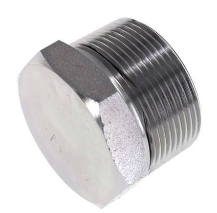 1 1/2'' NPT Male Zinc plated Steel Closing plug with Outer Hex 70 Bar