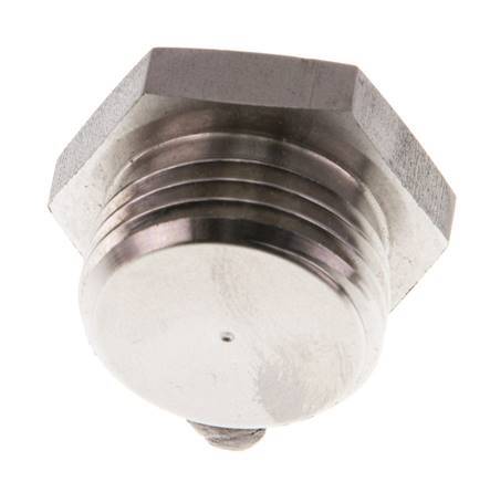 G 1/2'' Stainless steel Closing plug with Outer Hex 40 Bar