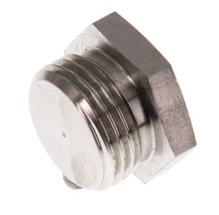 G 1/2'' Stainless steel Closing plug with Outer Hex 40 Bar