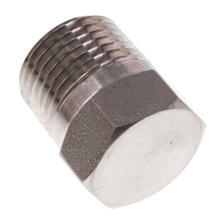 1/2'' NPT Male Stainless steel Closing plug with Outer Hex 210 Bar