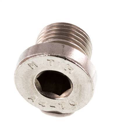G 1/8'' Stainless steel Closing plug with Inner Hex 40 Bar