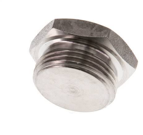 G 3/4'' Stainless steel Closing plug with Outer Hex 40 Bar