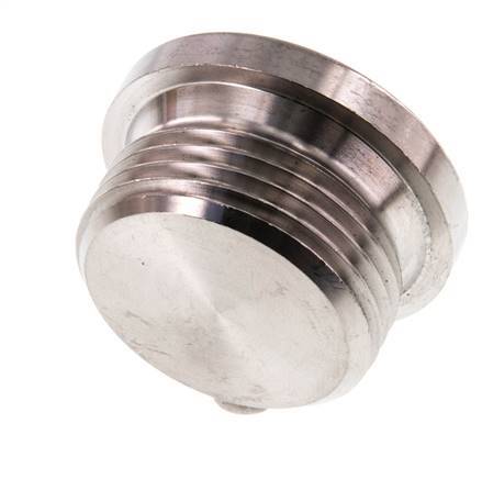 G 1'' Stainless steel Closing plug with Inner Hex 40 Bar