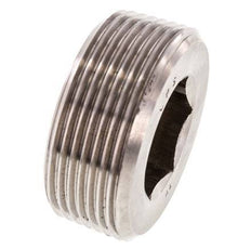 1 1/2'' Stainless steel Closing plug with Inner Hex without collar 40 Bar