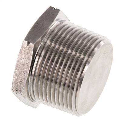 1 1/4'' NPT Male Stainless steel Closing plug with Outer Hex 80 Bar