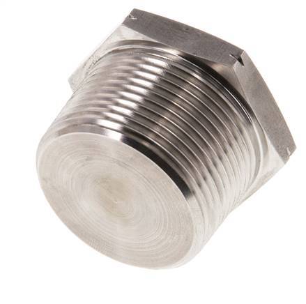 1 1/4'' NPT Male Stainless steel Closing plug with Outer Hex 80 Bar