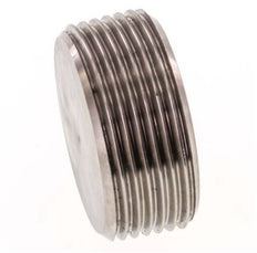 1 1/4'' Stainless steel Closing plug with Inner Hex without collar 40 Bar