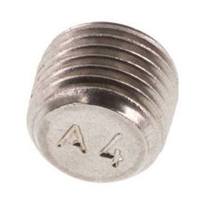 M10x1 Stainless steel Closing plug with Inner Hex without collar (conical) 40 Bar
