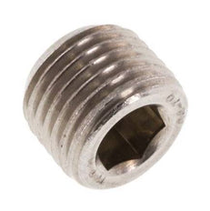 M10x1 Stainless steel Closing plug with Inner Hex without collar (conical) 40 Bar