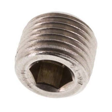 M10x1 Stainless steel Closing plug with Inner Hex without collar (conical) 40 Bar