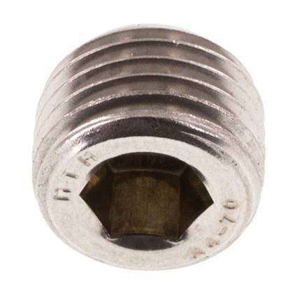 M14x1.5 Stainless steel Closing plug with Inner Hex without collar (conical) 40 Bar