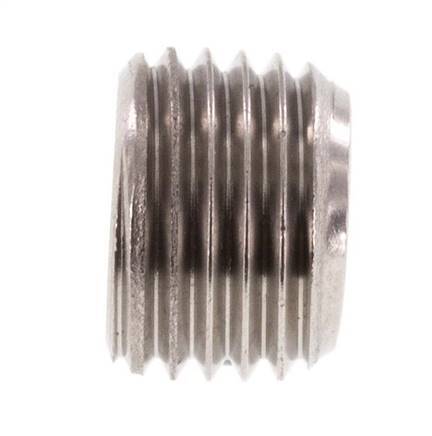 M14x1.5 Stainless steel Closing plug with Inner Hex without collar (conical) 40 Bar
