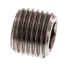 G 1/4'' Stainless steel Closing plug with Inner Hex without collar 40 Bar