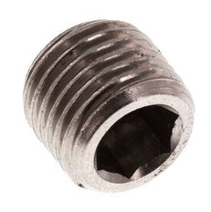 G 1/4'' Stainless steel Closing plug with Inner Hex without collar 40 Bar