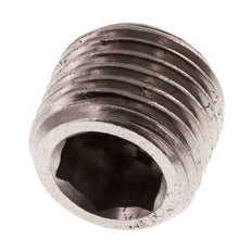 G 1/4'' Stainless steel Closing plug with Inner Hex without collar 40 Bar