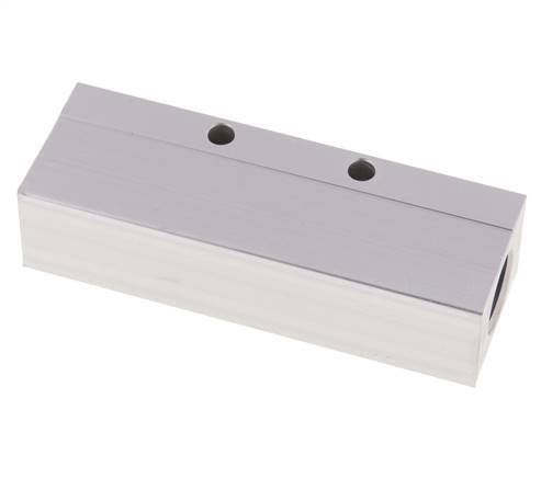 2xG 1/2'' x 3xG 1/4'' Aluminium Distributor Block One-sided 16 Bar