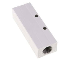 2xG 1/2'' x 3xG 1/4'' Aluminium Distributor Block One-sided 16 Bar