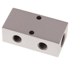 2xG 1/2'' x 4xG 1/4'' Aluminium Distributor Block Double-sided 16 Bar