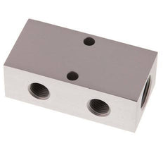 2xG 1/2'' x 4xG 1/4'' Aluminium Distributor Block Double-sided 16 Bar