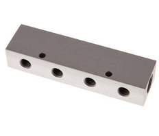 2xG 1/2'' x 4xG 1/4'' Aluminium Distributor Block One-sided 16 Bar