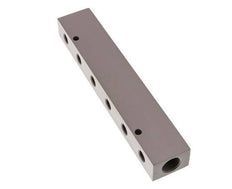 2xG 1/2'' x 6xG 1/4'' Aluminium Distributor Block One-sided 16 Bar