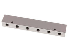 2xG 1/4'' x 12xG 1/8'' Aluminium Distributor Block Double-sided 16 Bar