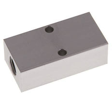 2xG 1/4'' x 2xG 1/8'' Aluminium Distributor Block One-sided 16 Bar