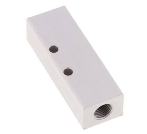2xG 1/8'' x 3xM5 Aluminium Distributor Block One-sided 16 Bar
