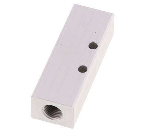 2xG 1/8'' x 3xM5 Aluminium Distributor Block One-sided 16 Bar