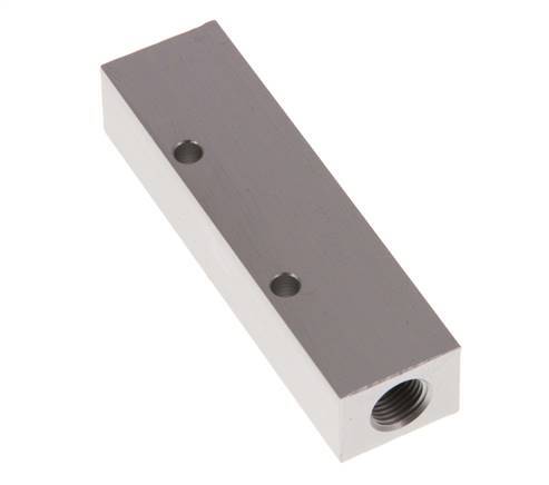 2xG 1/8'' x 4xM5 Aluminium Distributor Block One-sided 16 Bar
