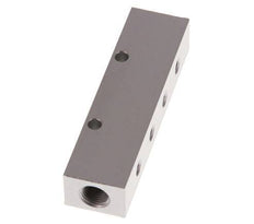 2xG 1/8'' x 4xM5 Aluminium Distributor Block One-sided 16 Bar