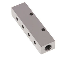 2xG 1/8'' x 8xM5 Aluminium Distributor Block Double-sided 16 Bar