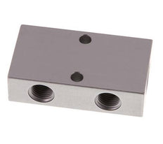 2xG 3/8'' x 4xG 1/4'' Aluminium Distributor Block Double-sided 16 Bar