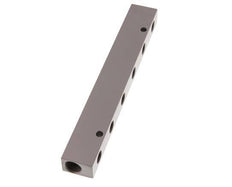 2xG 3/8'' x 6xG 1/4'' Aluminium Distributor Block One-sided 16 Bar