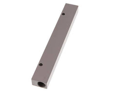 2xG 3/8'' x 6xG 1/4'' Aluminium Distributor Block One-sided 16 Bar