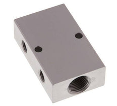 2xG 3/8'' x 4xG 1/8'' Aluminium Distributor Block Double-sided 16 Bar
