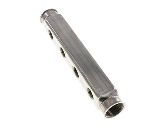 2xG 1'' x 4xG 1/2'' Stainless steel Distributor Block One-sided 10 Bar