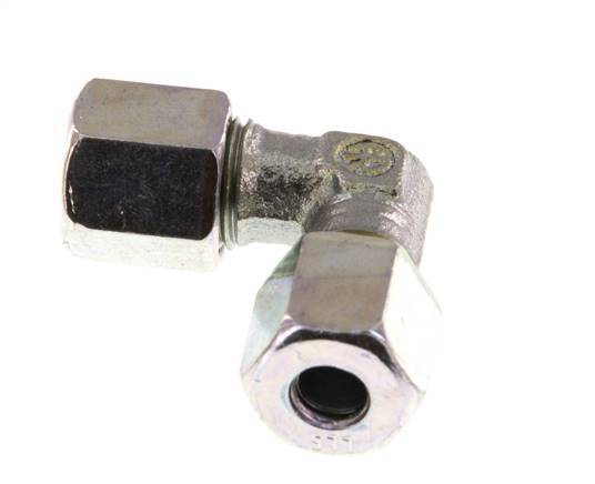 5LL Zinc plated Steel 90 deg Elbow Cutting ring 100 Bar DIN 2353