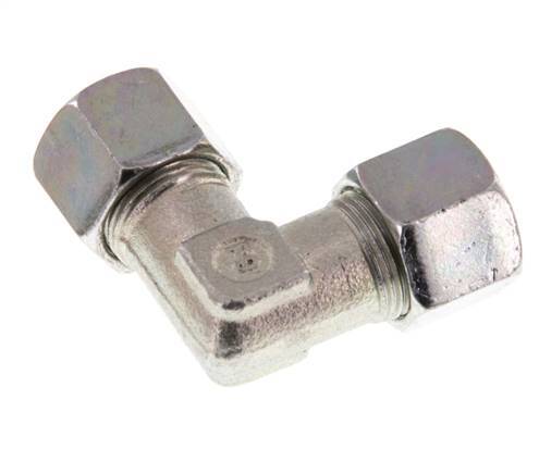 10LL Zinc plated Steel 90 deg Elbow Cutting ring 100 Bar DIN 2353