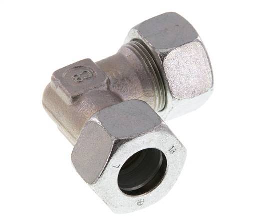 18L Zinc plated Steel 90 deg Elbow Cutting ring 315 Bar DIN 2353