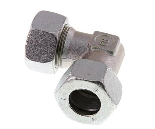 18L Zinc plated Steel 90 deg Elbow Cutting ring 315 Bar DIN 2353