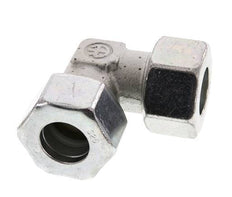25S Zinc plated Steel 90 deg Elbow Cutting ring 400 Bar DIN 2353