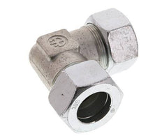 30S Zinc plated Steel 90 deg Elbow Cutting ring 400 Bar DIN 2353