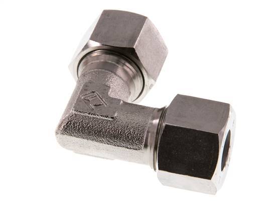 12S Stainless steel 90 deg Elbow Cutting ring 630 Bar DIN 2353
